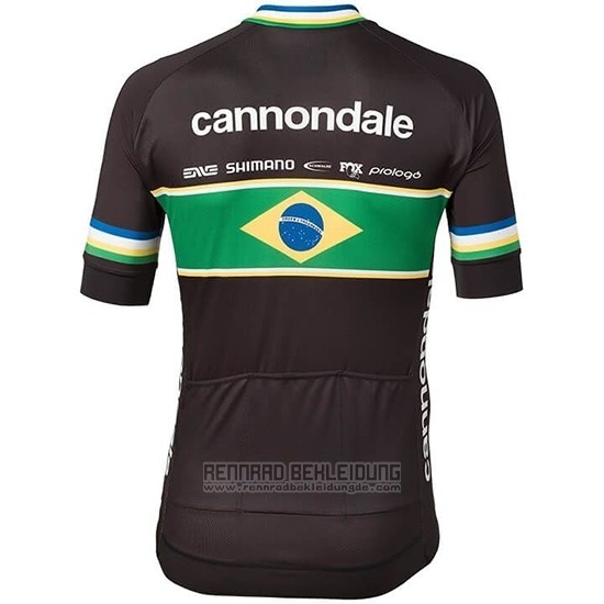 2019 Fahrradbekleidung Cannondale Shimano Champion Brazil Trikot Kurzarm und Tragerhose